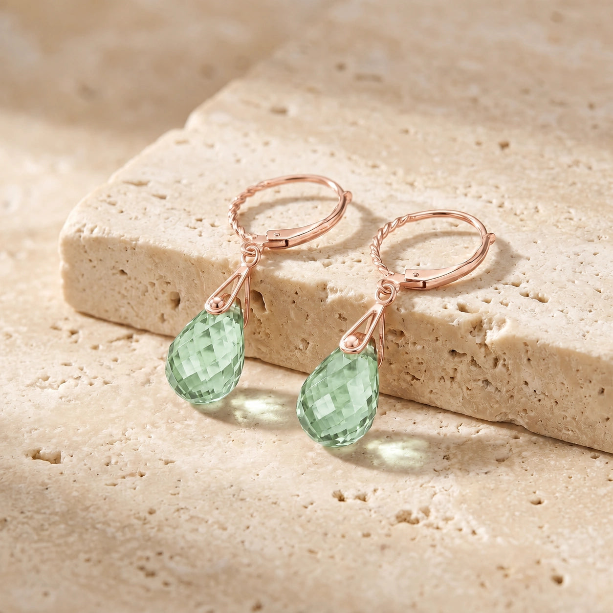 Rose Gold Green Amethyst — Margaritina