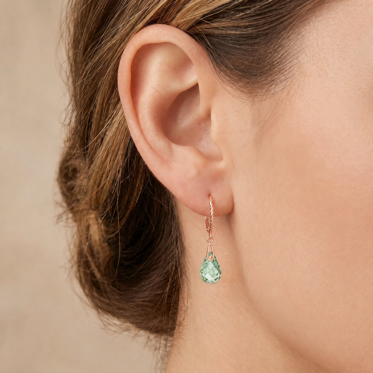 Rose Gold Green Amethyst — Margaritina