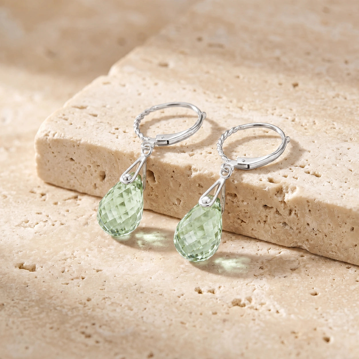 White Gold Green Amethyst — Margaritina