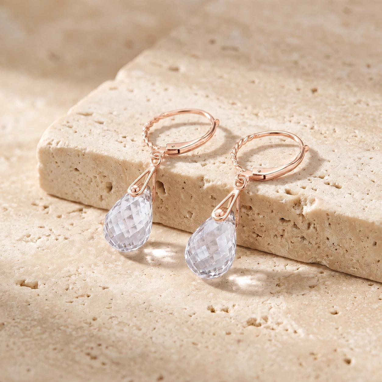 Rose Gold White Topaz — Margaritina