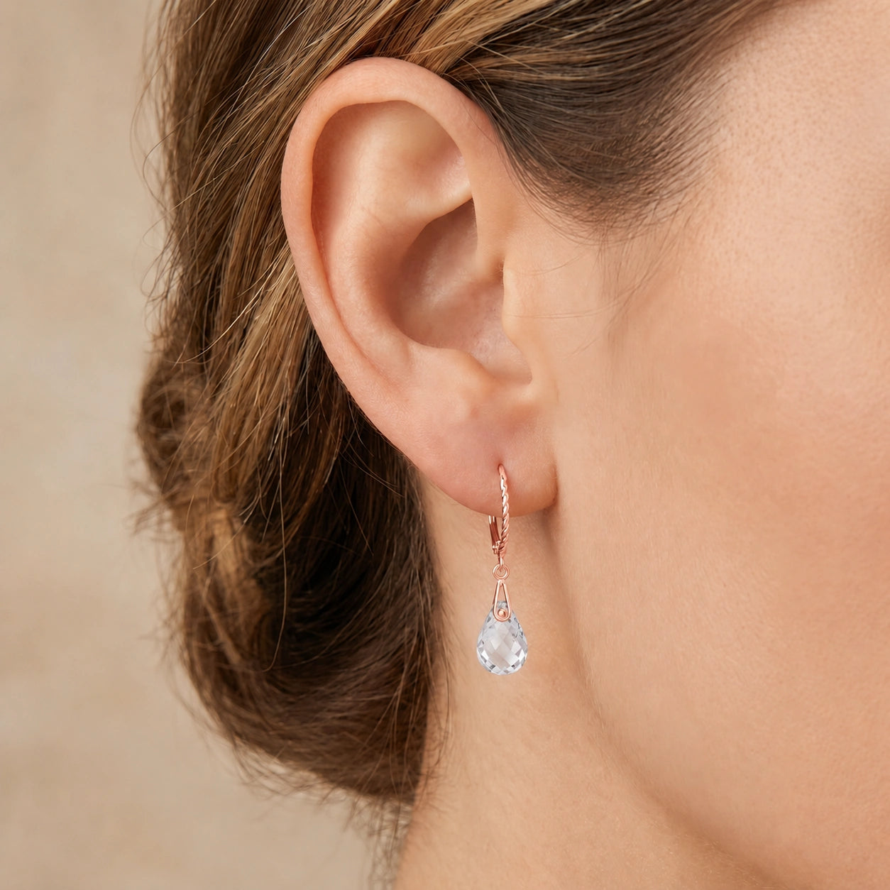 Rose Gold White Topaz — Margaritina