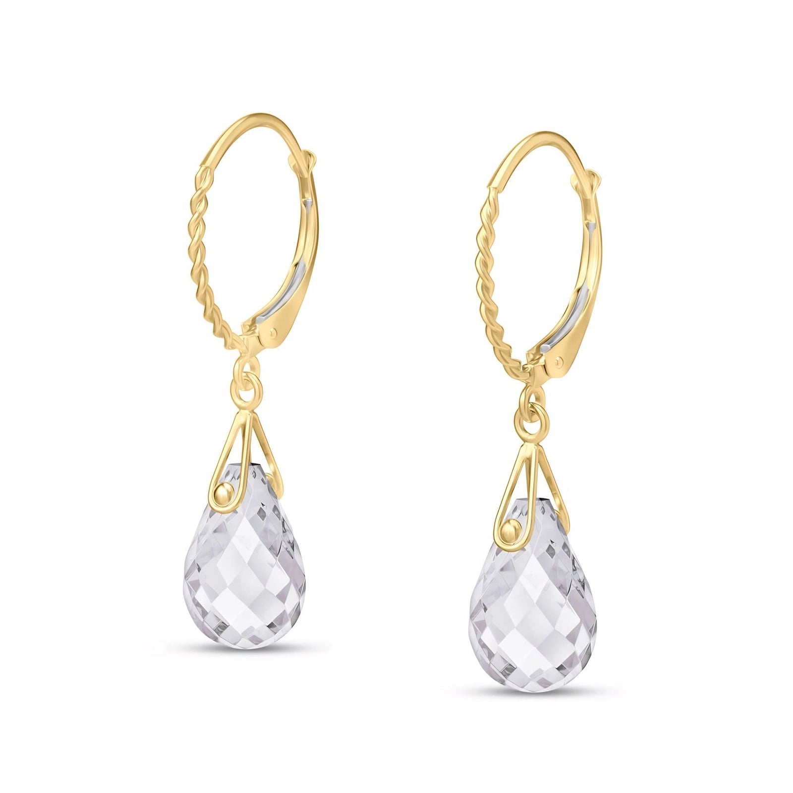 Yellow Gold White Topaz — Margaritina