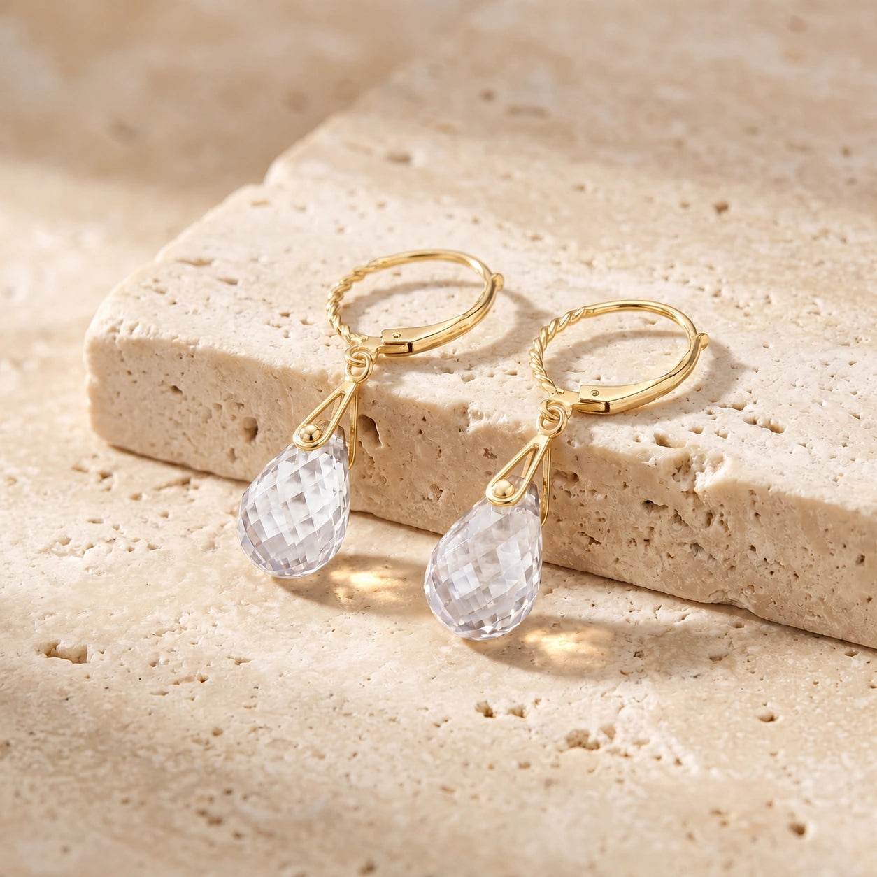 Yellow Gold White Topaz — Margaritina