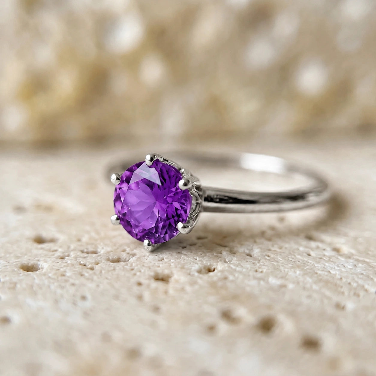 White Gold Amethyst — Maria