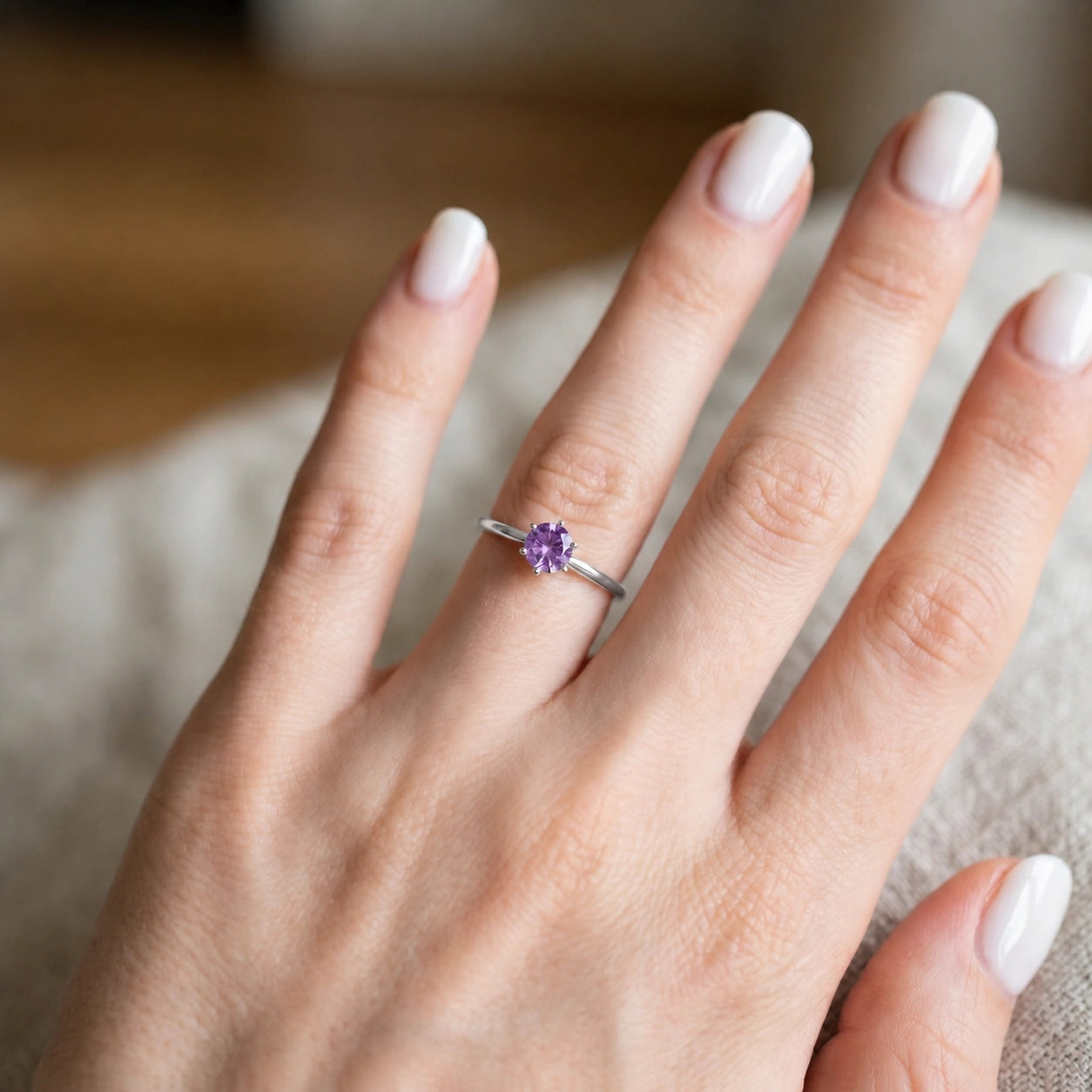 White Gold Amethyst — Maria