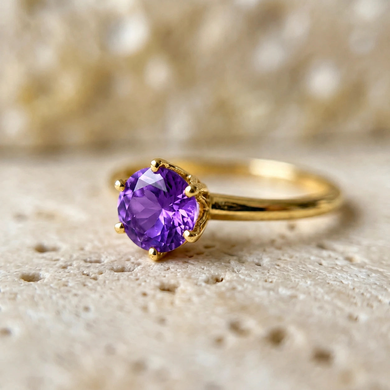 Yellow Gold Amethyst — Maria
