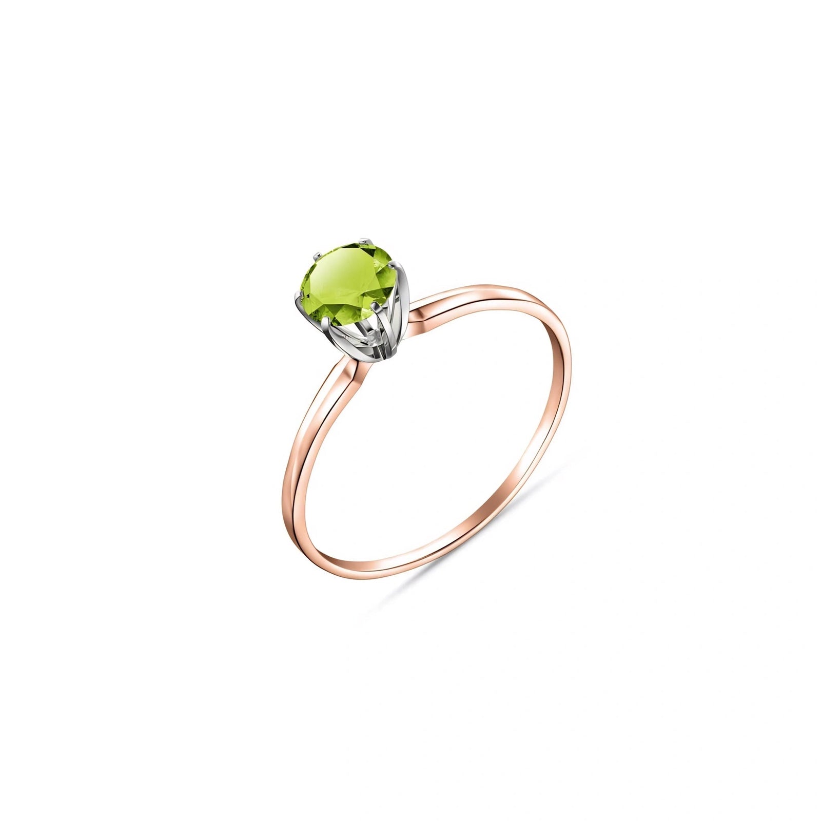 Rose Gold Ring Peridot 10K — Eufemia