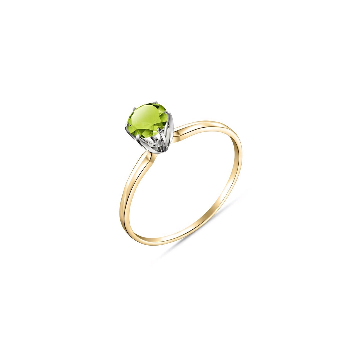 Yellow Gold Ring Peridot 10K — Eufemia