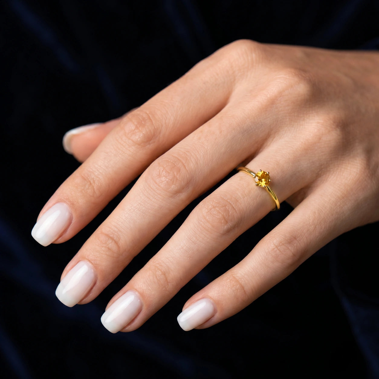 Yellow Gold Ring Ruby 10K — Eufemia