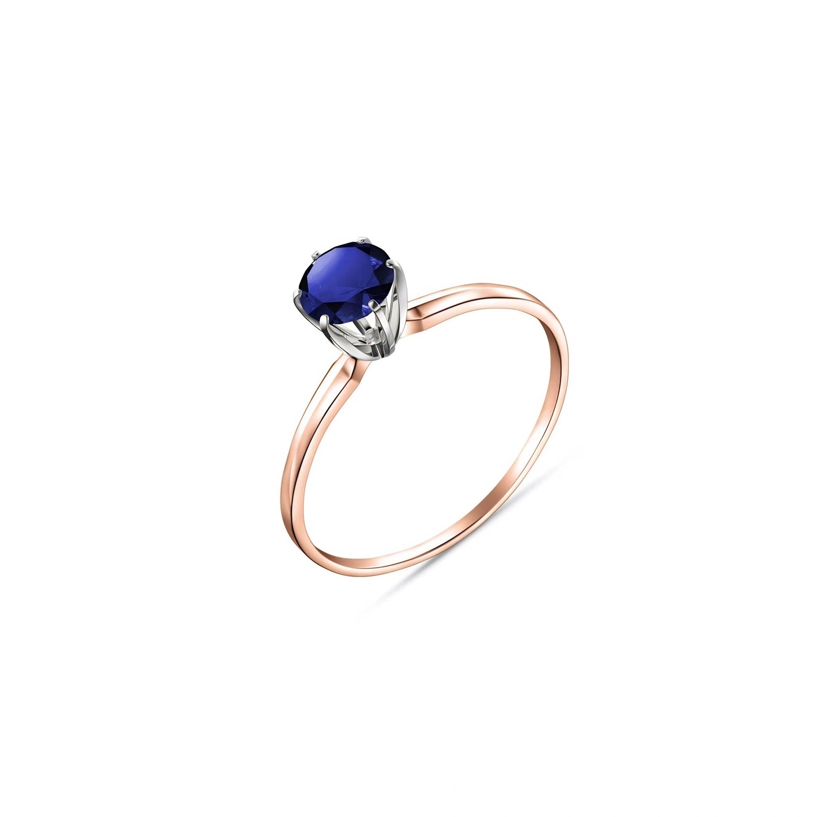 Rose Gold Ring Sapphire 10K — Eufemia