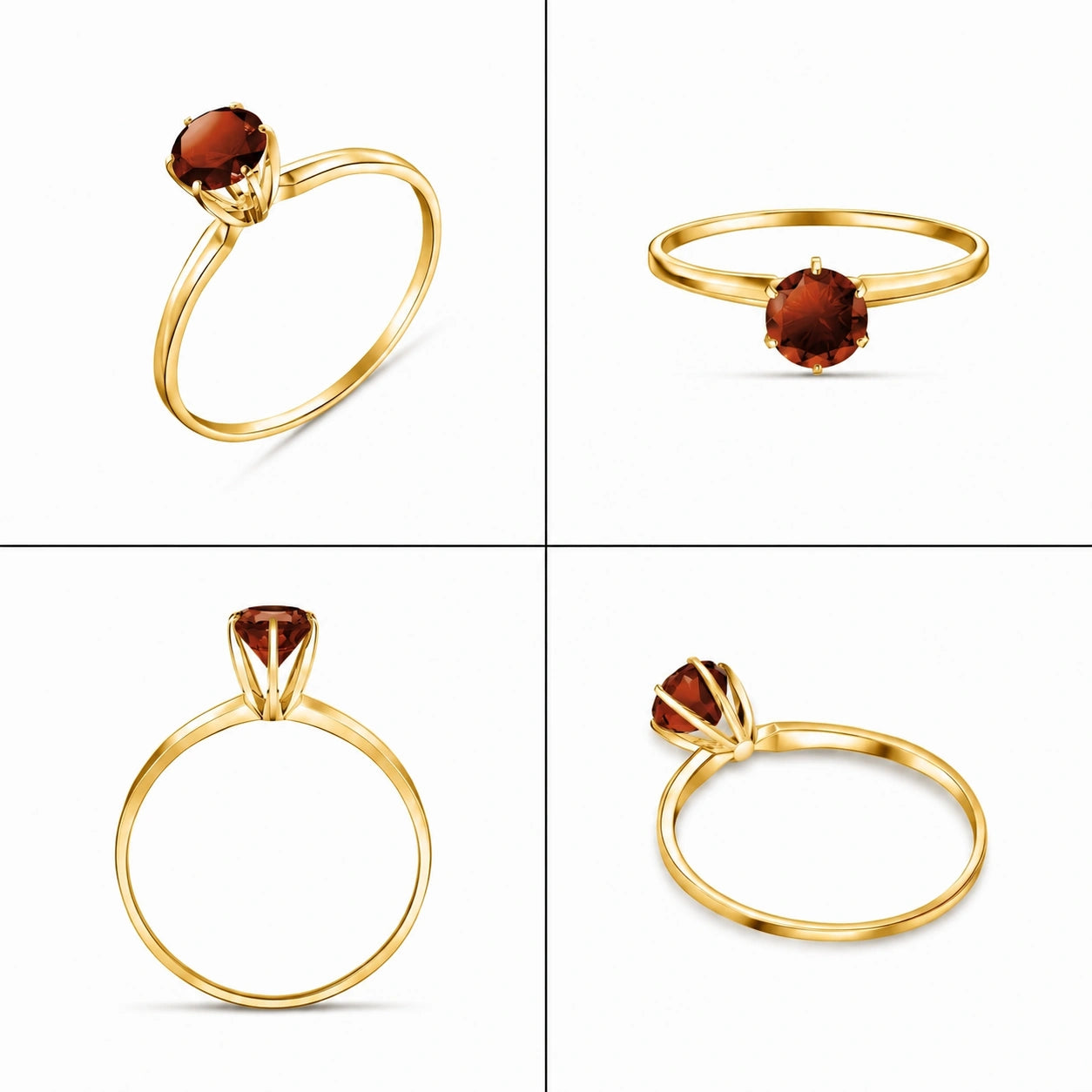 Yellow Gold Garnet — Maria