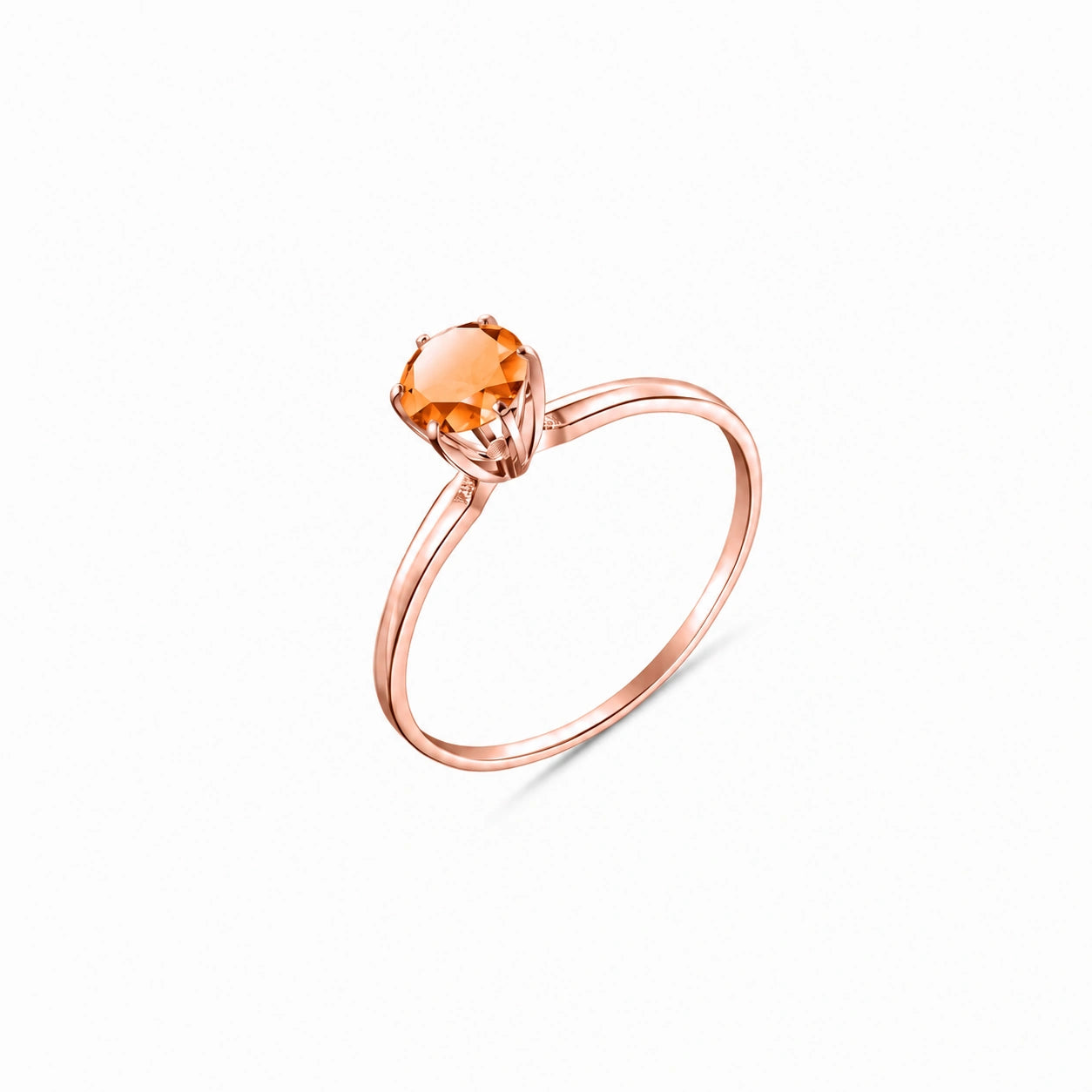 Rose Gold Ring Emerald 10K — Eufemia