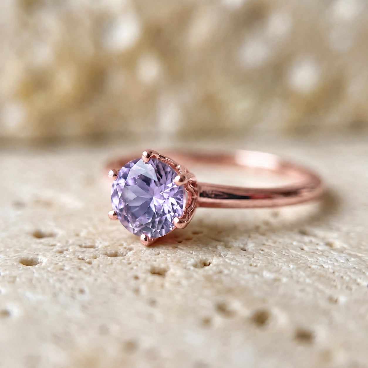 Rose Gold Ring Tanzanite 10K — Eufemia