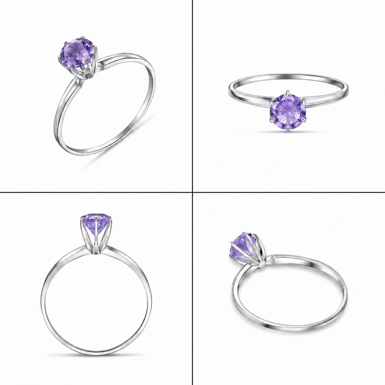 White Gold Ring Tanzanite 10K — Eufemia