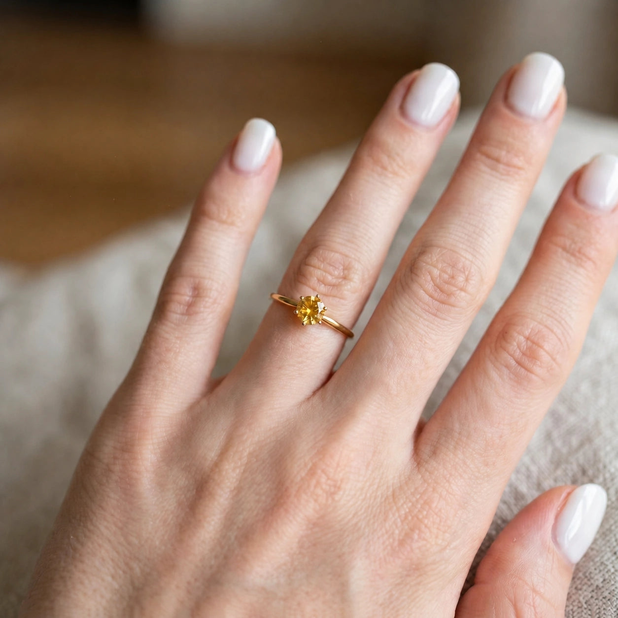 Yellow Gold Ring Tanzanite 10K — Eufemia