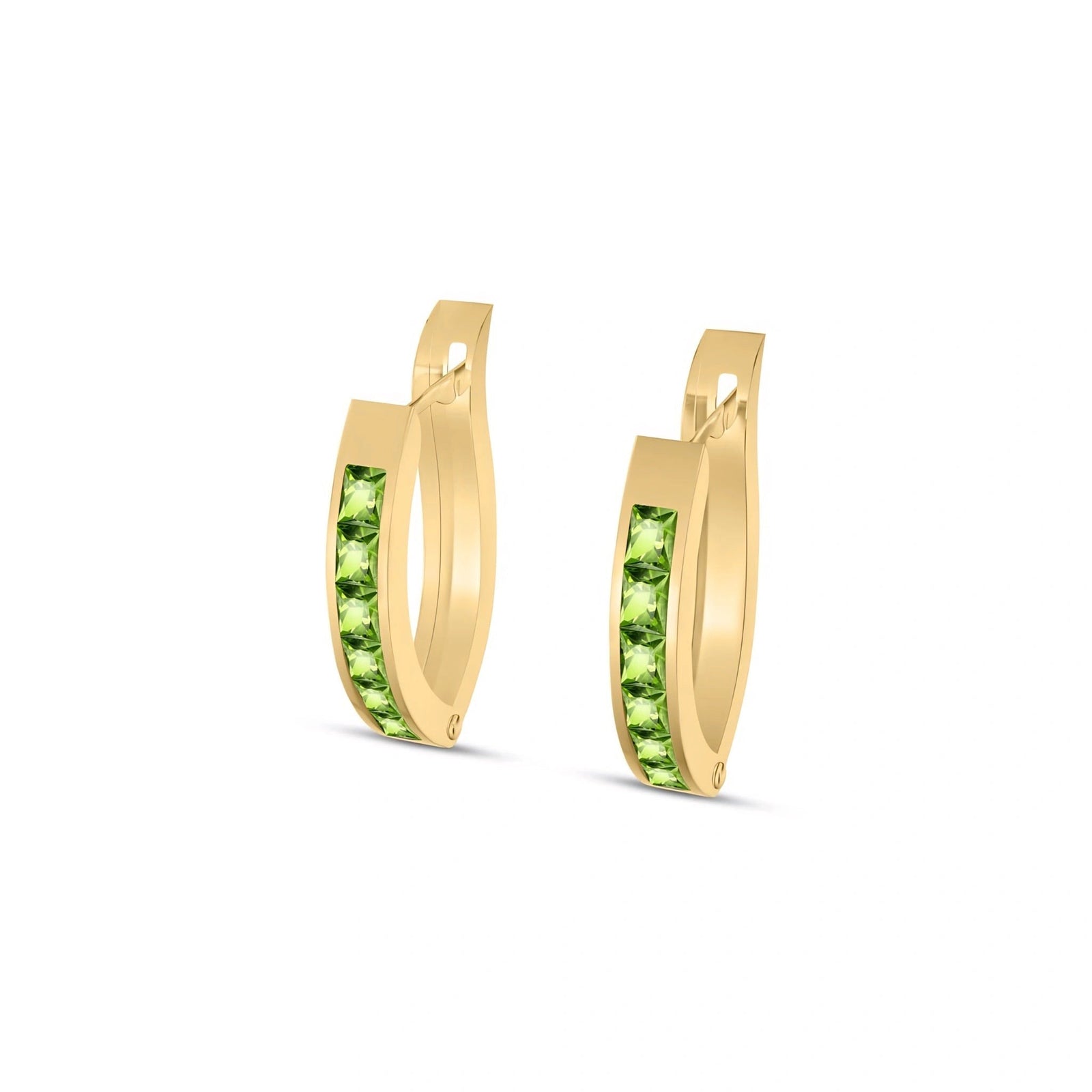 Yellow Gold Heritage Earrings Peridot 10K — Celestina