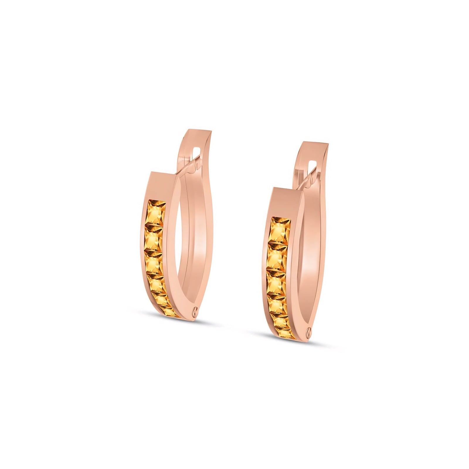 Rose Gold Heritage Earrings Garnet 10K — Celestina