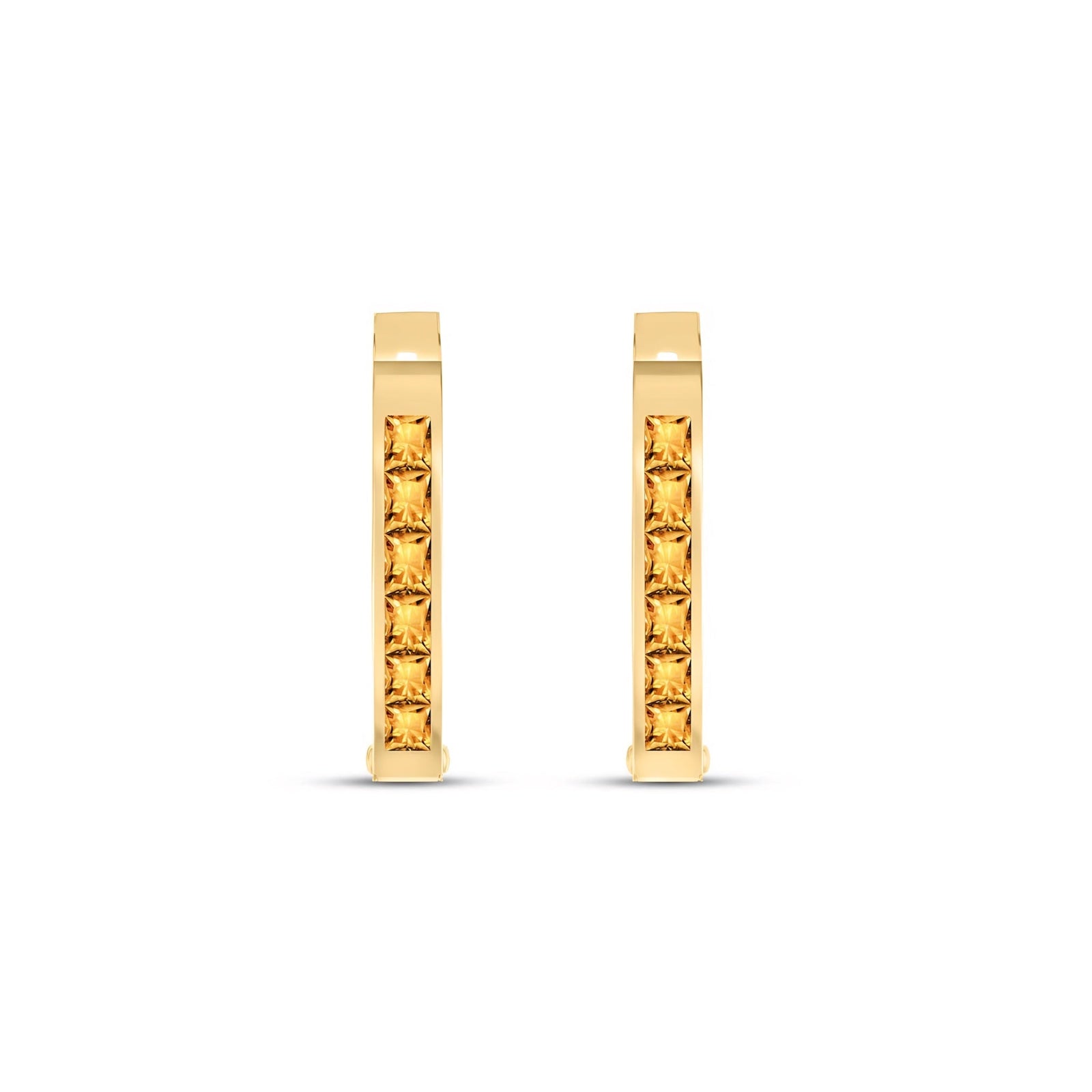 Yellow Gold Heritage Earrings Garnet 10K — Celestina