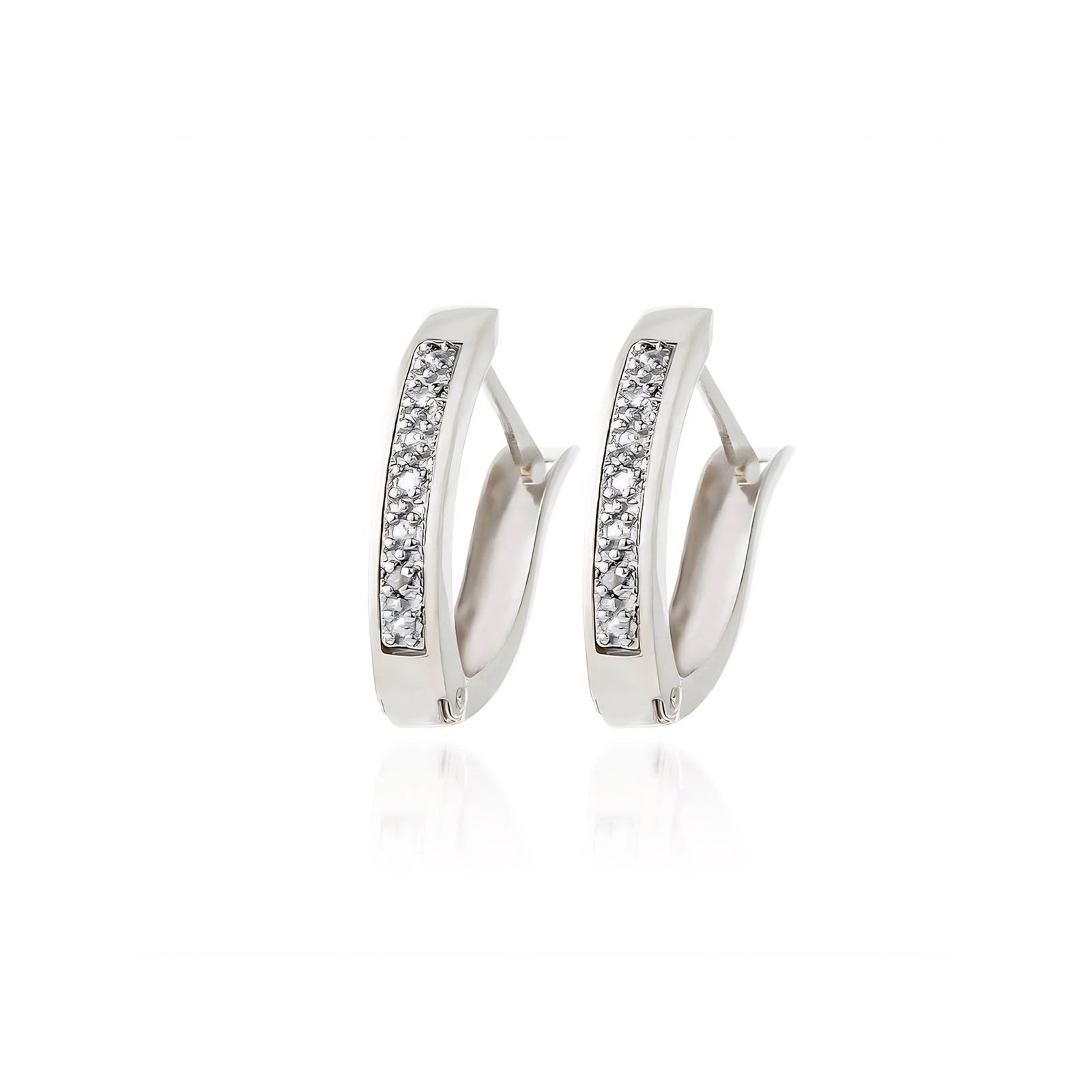 White Gold Heritage Earrings Ruby 10K — Celestina