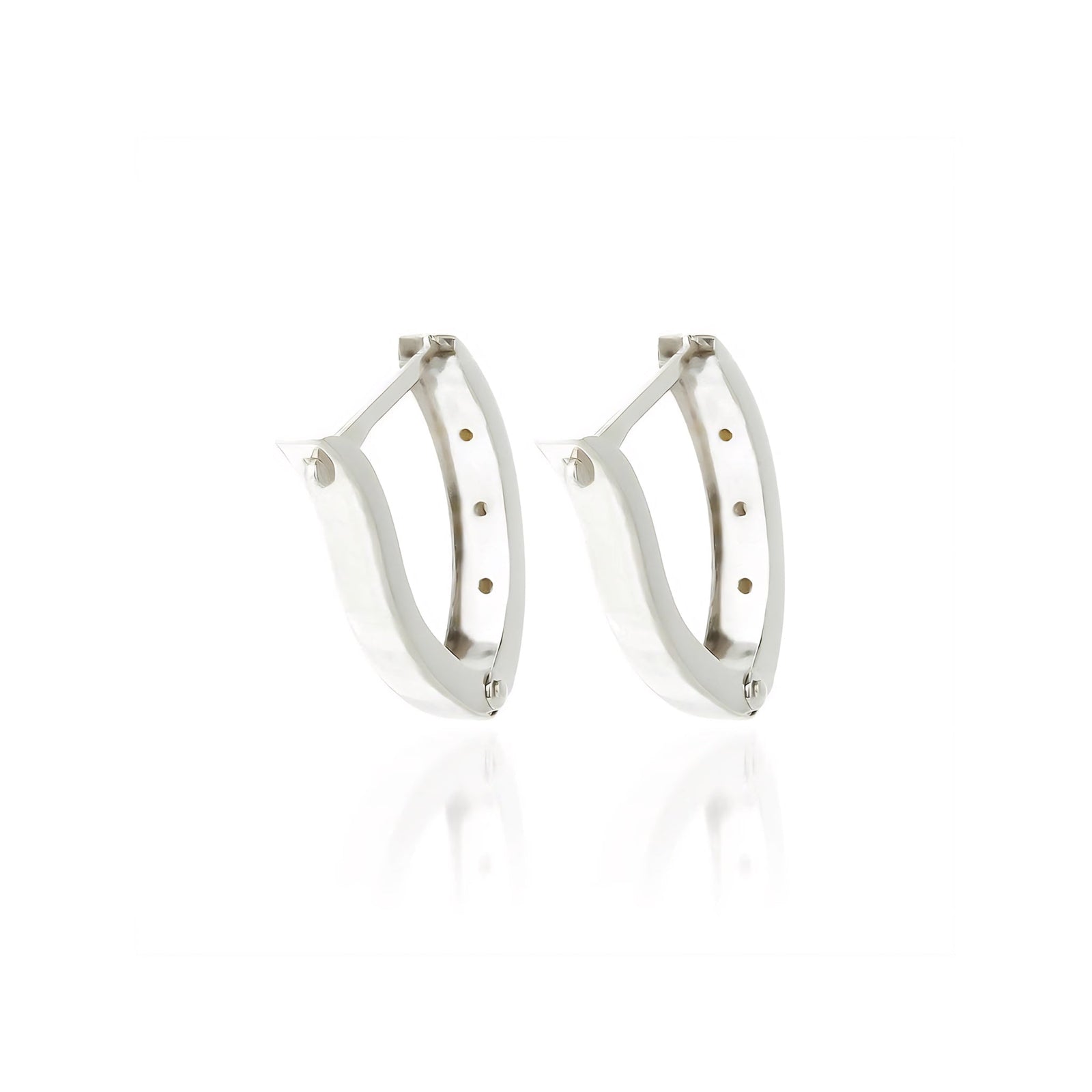 White Gold Heritage Earrings Ruby 10K — Celestina