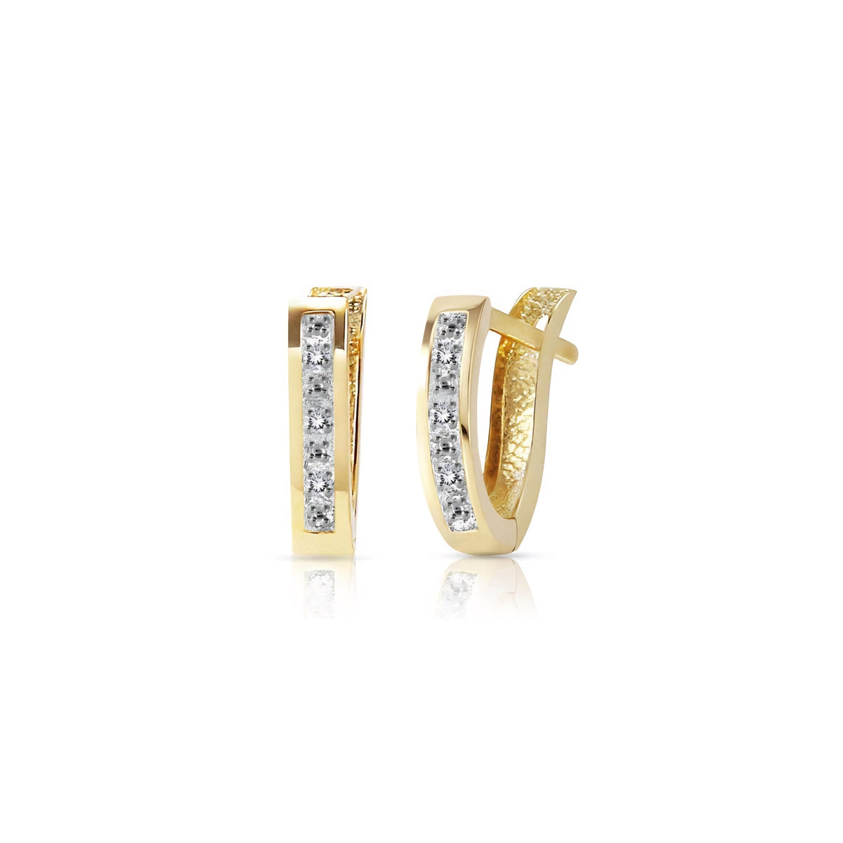 Yellow Gold Heritage Earrings Ruby 10K — Celestina