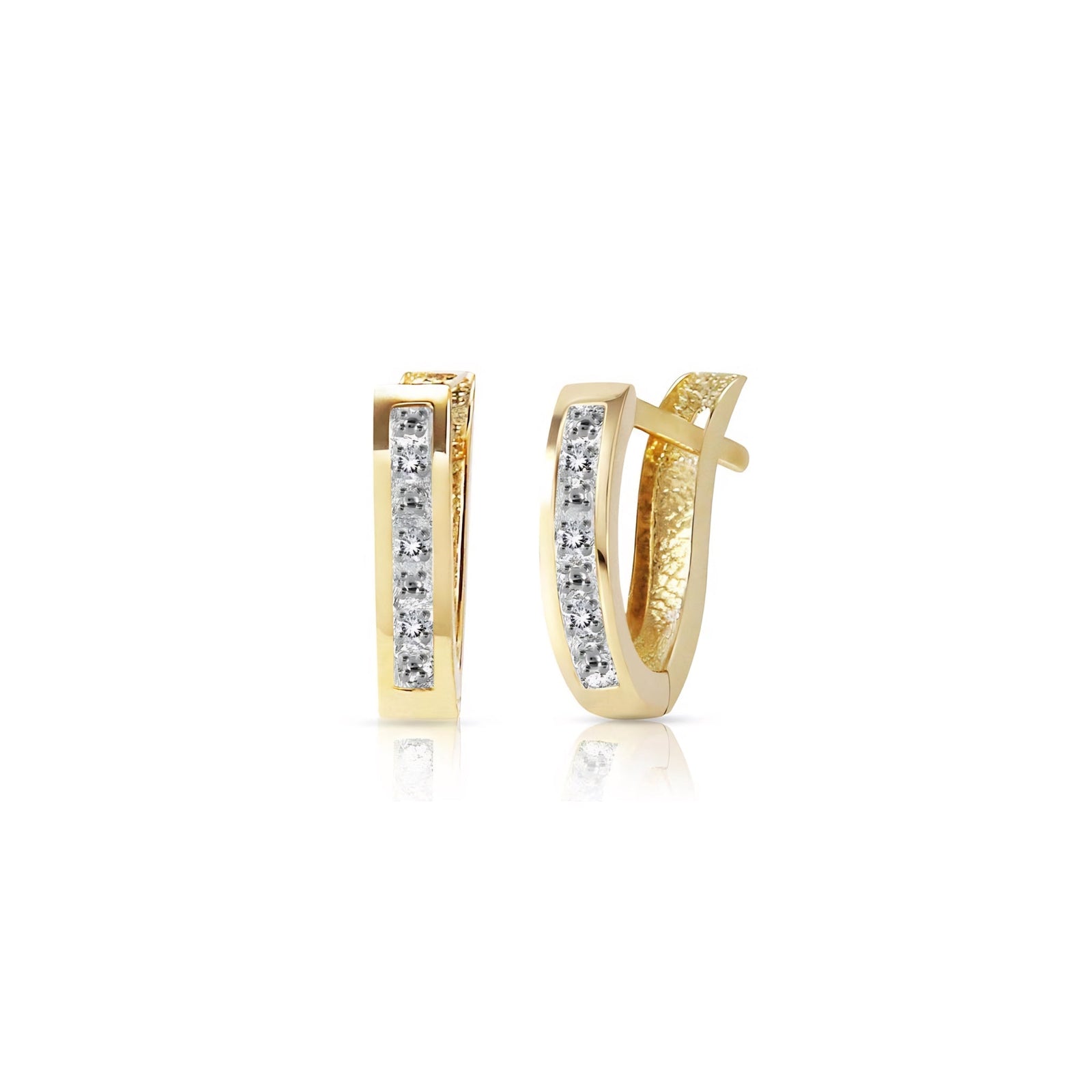 Yellow Gold Heritage Earrings Ruby 10K — Celestina