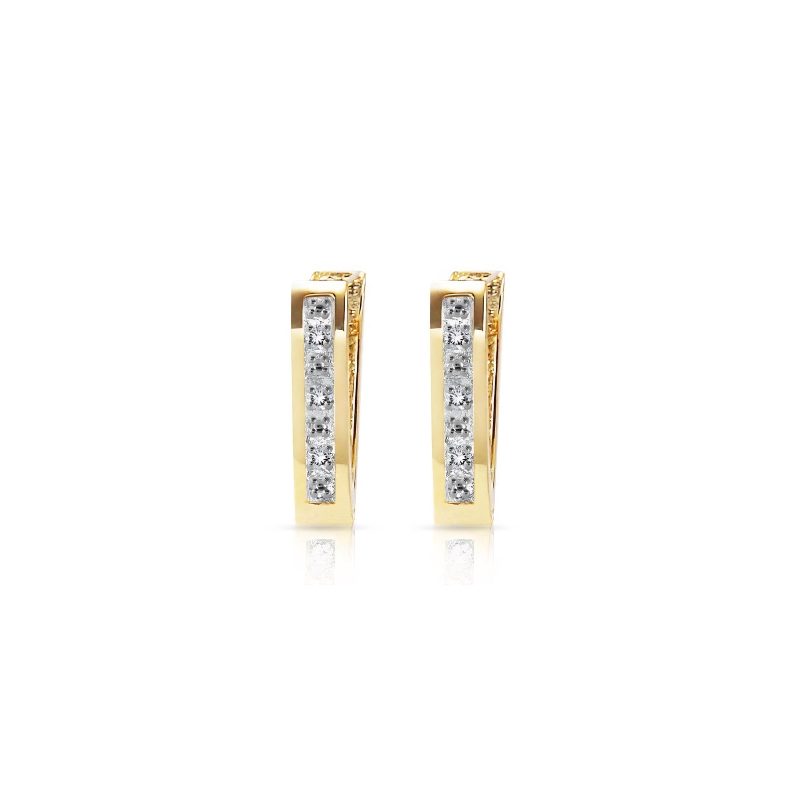 Yellow Gold Heritage Earrings Ruby 10K — Celestina
