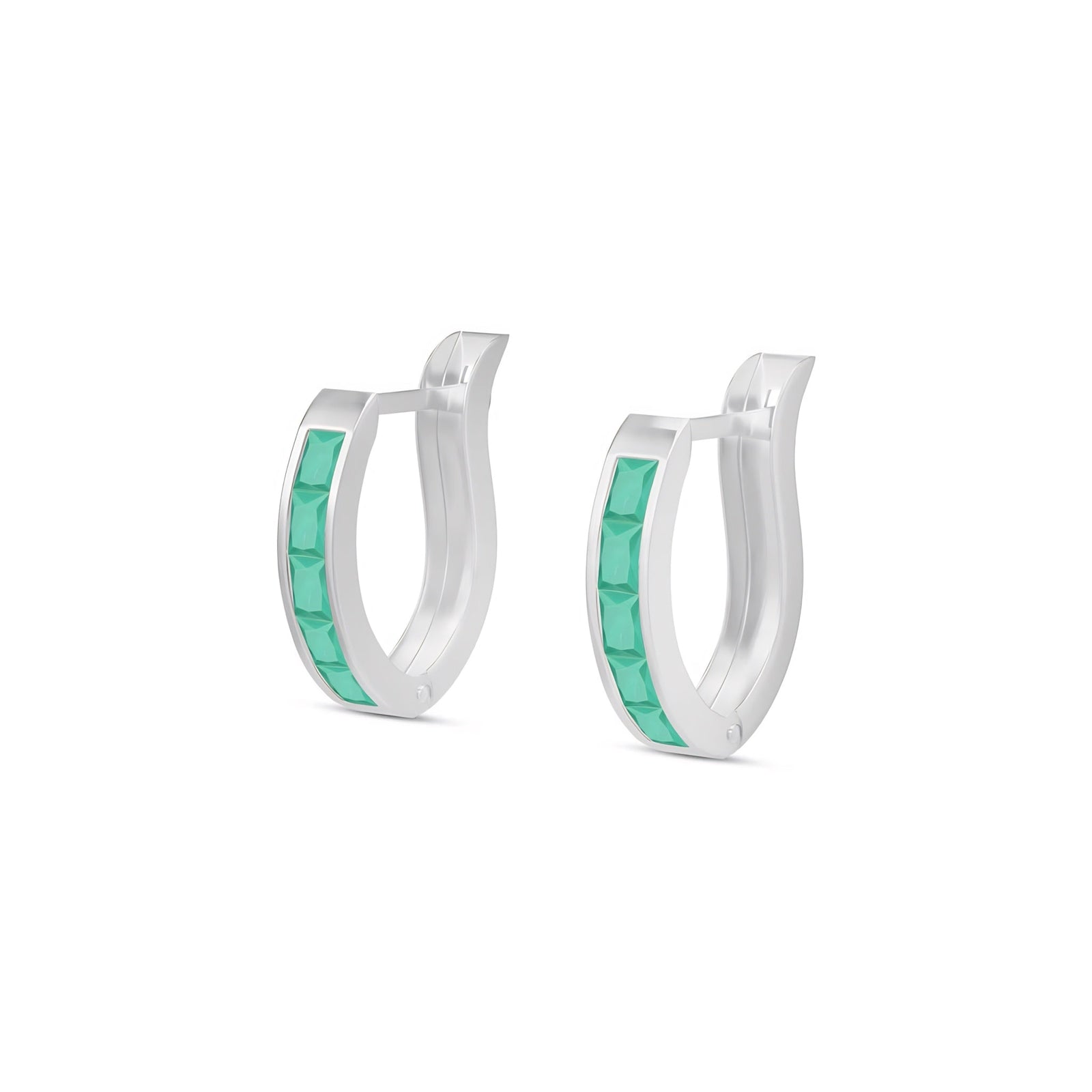 White Gold Heritage Earrings Sapphire 10K — Celestina
