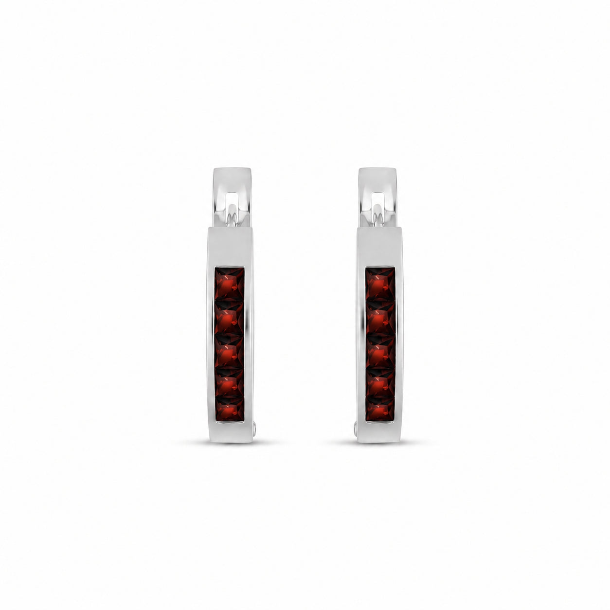 White Gold Heritage Earrings Emerald 10K — Celestina