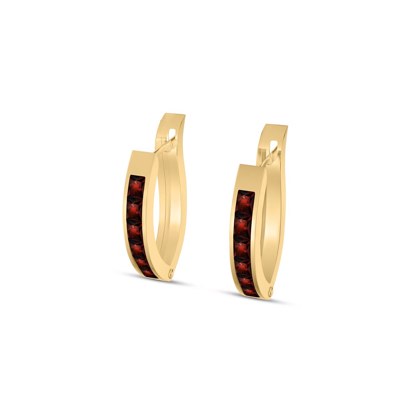 Yellow Gold Heritage Earrings Emerald 10K — Celestina
