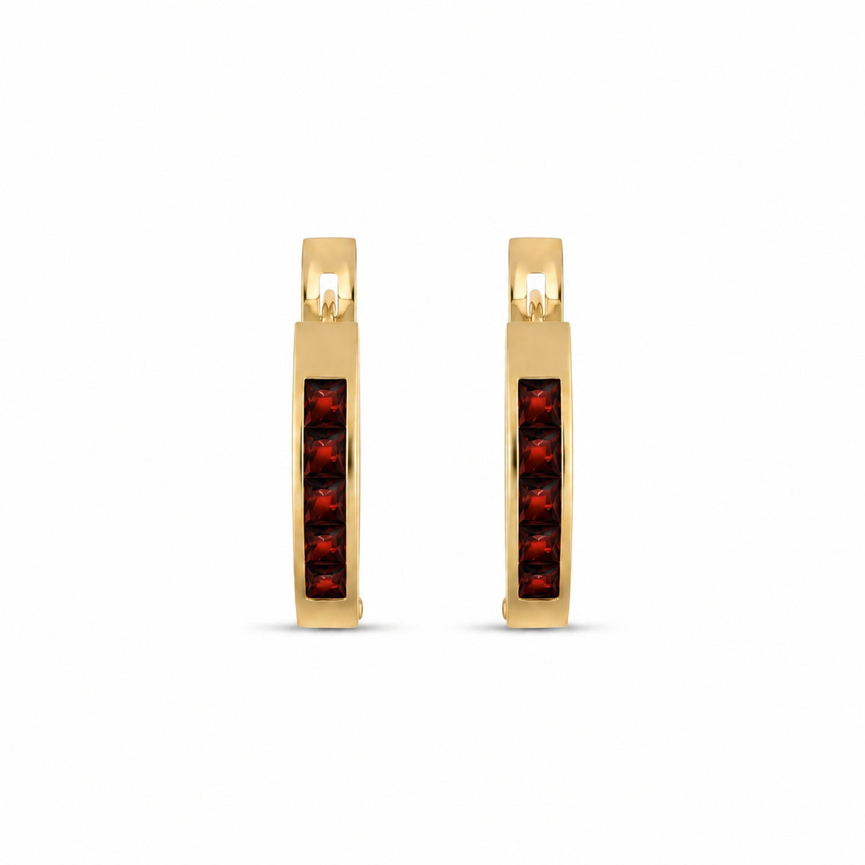 Yellow Gold Heritage Earrings Emerald 10K — Celestina