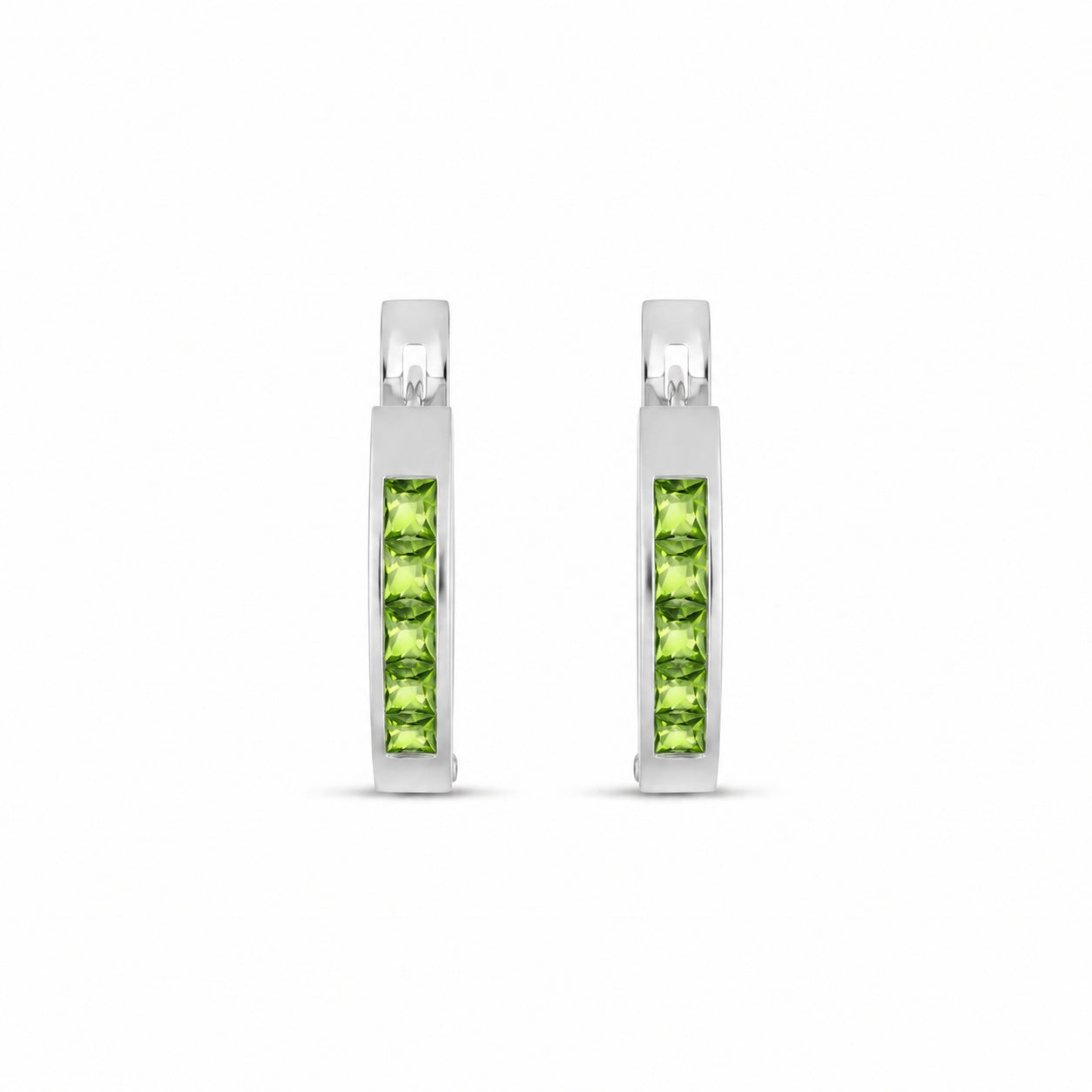 White Gold Heritage Earrings Aquamarine 10K — Celestina