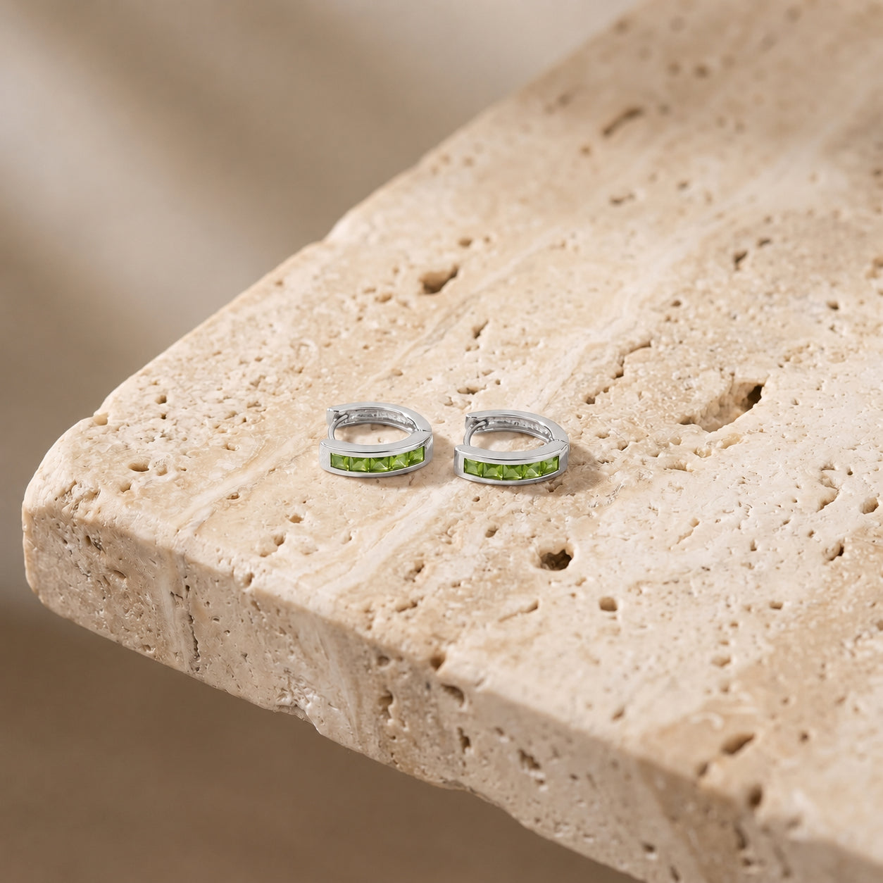 White Gold Heritage Earrings Aquamarine 10K — Celestina