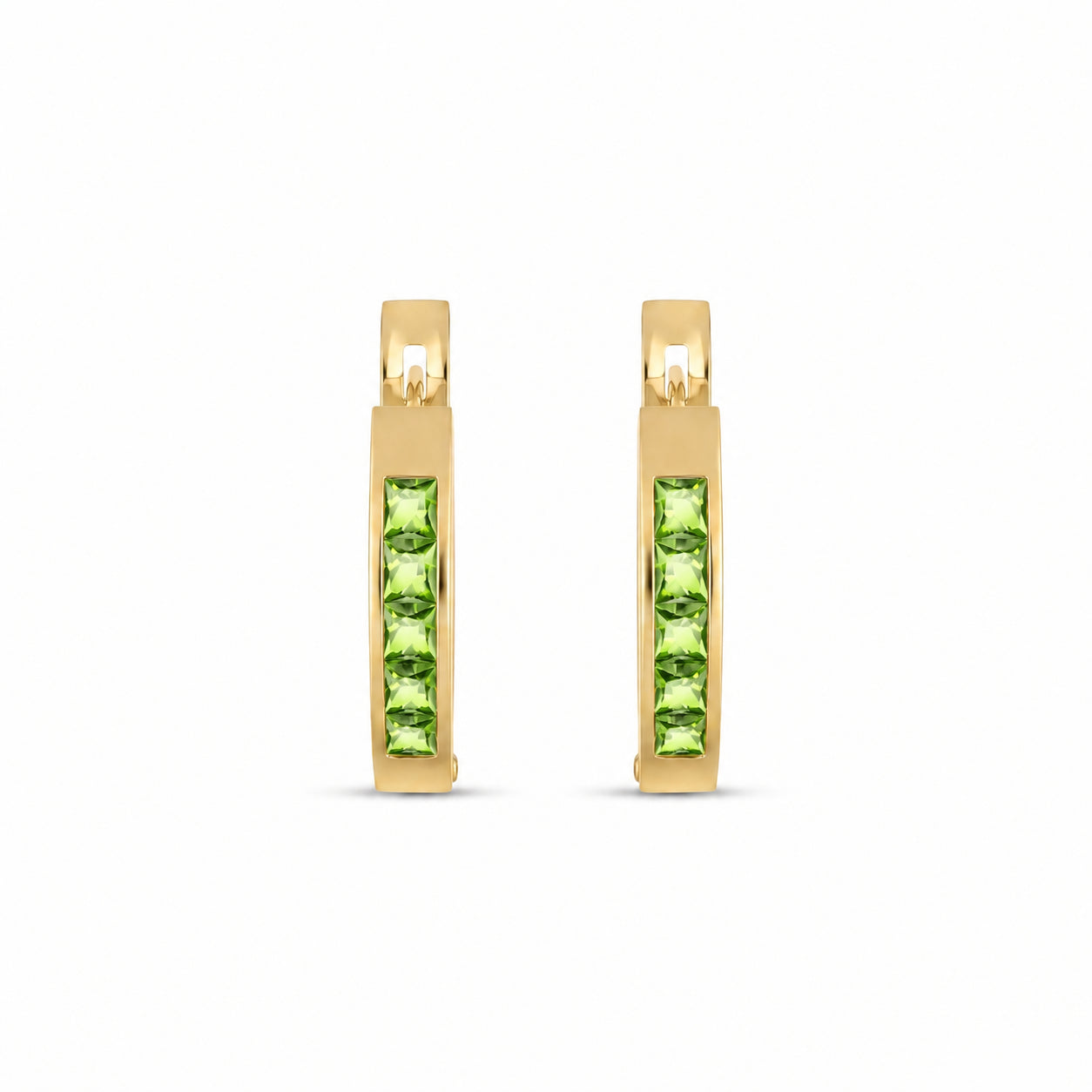 Yellow Gold Heritage Earrings Aquamarine 10K — Celestina
