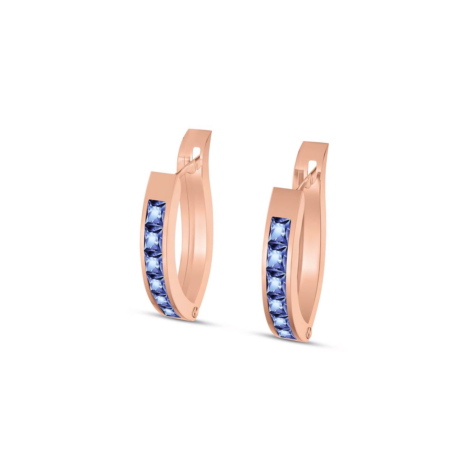 Rose Gold Heritage Earrings Green Sapphire 10K — Celestina
