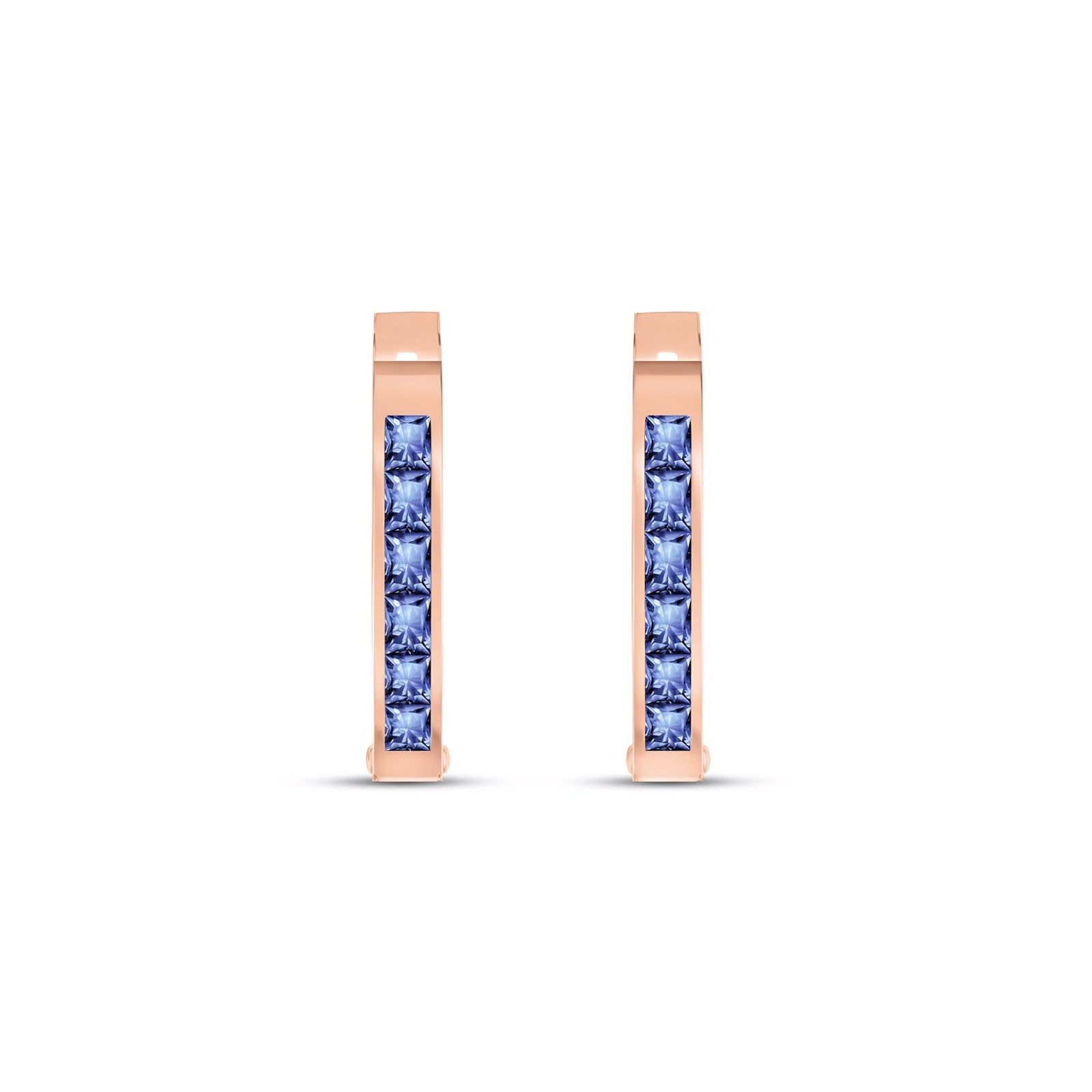 Rose Gold Heritage Earrings Green Sapphire 10K — Celestina