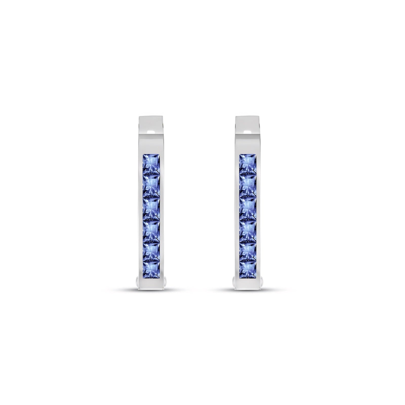 White Gold Heritage Earrings Green Sapphire 10K — Celestina
