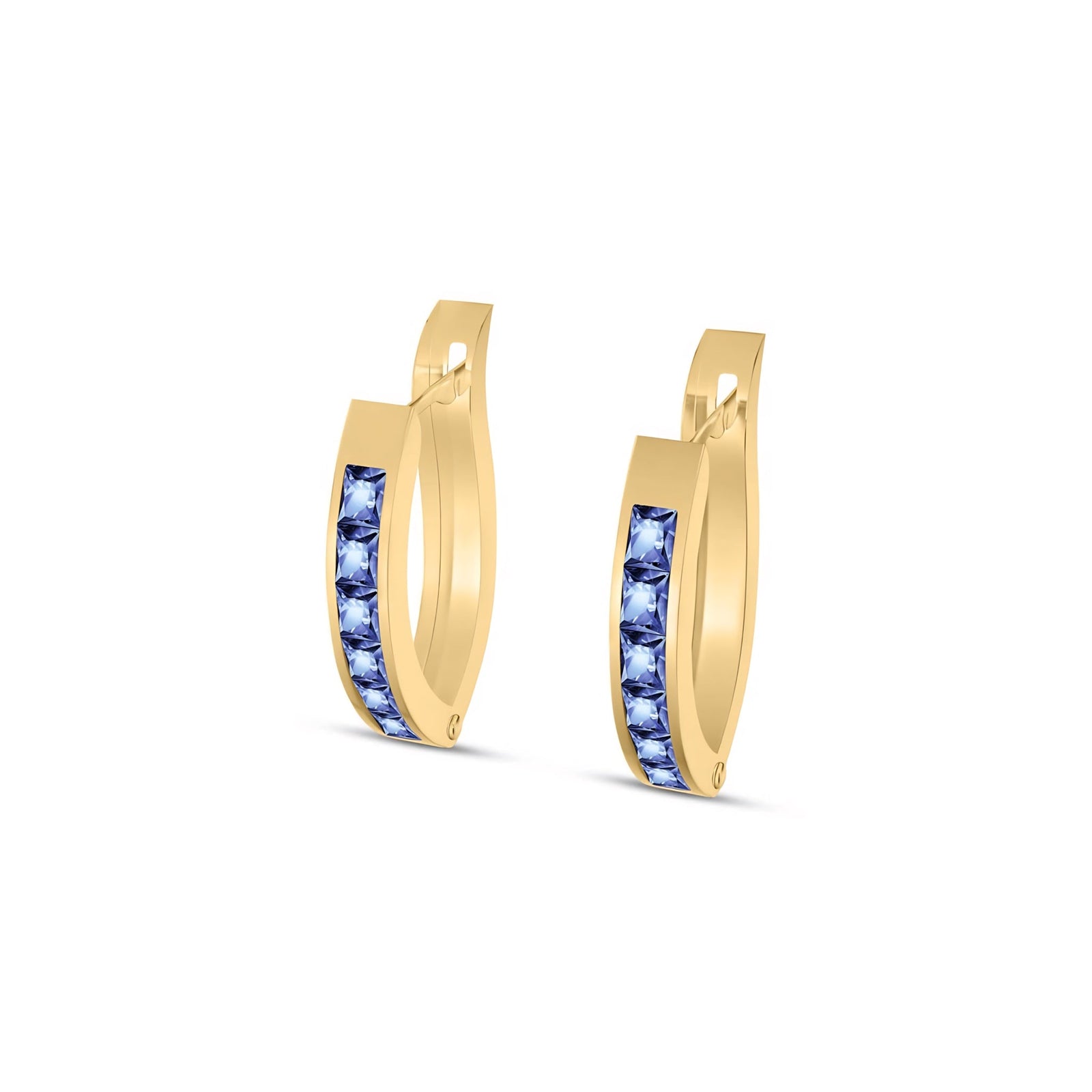 Yellow Gold Heritage Earrings Green Sapphire 10K — Celestina