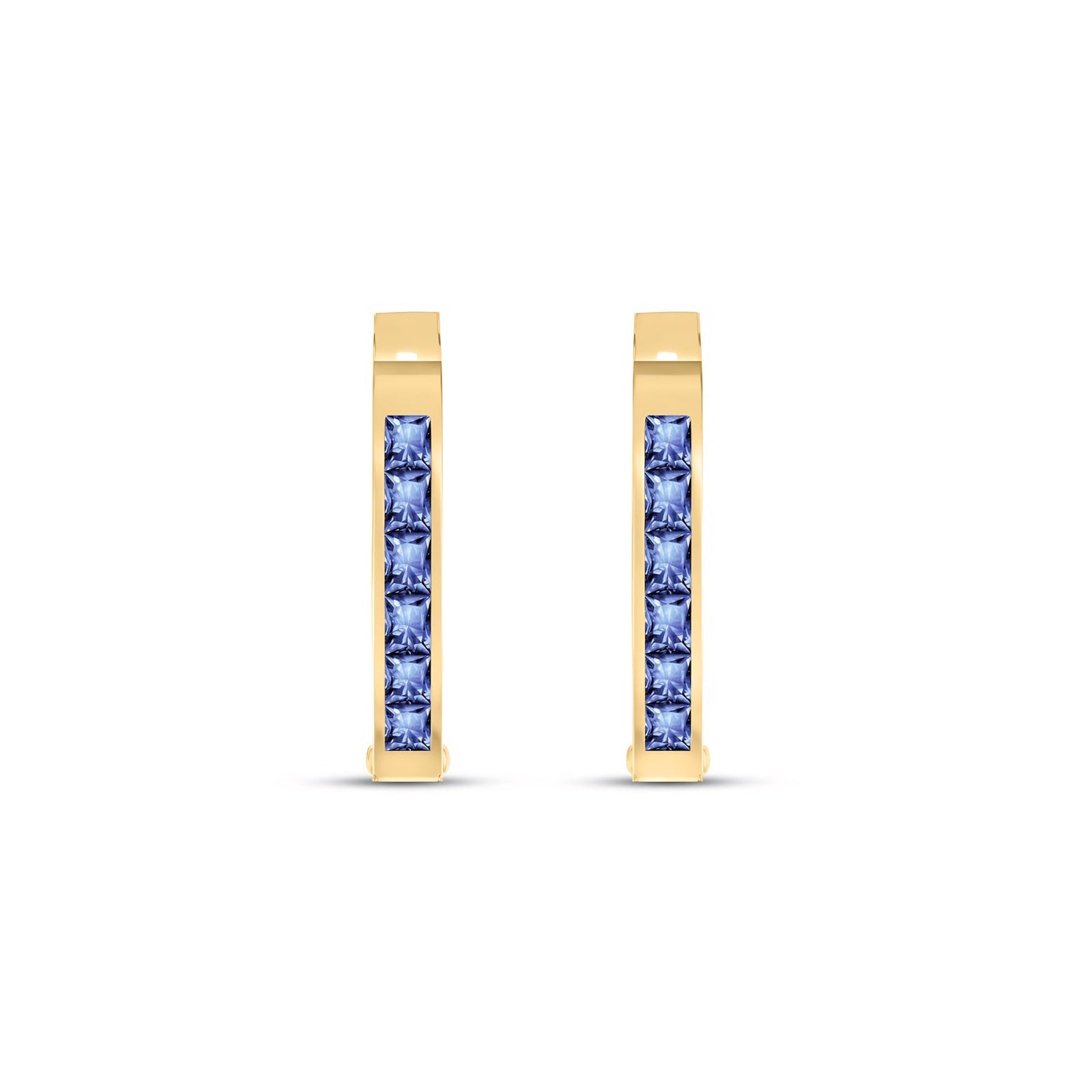 Yellow Gold Heritage Earrings Green Sapphire 10K — Celestina