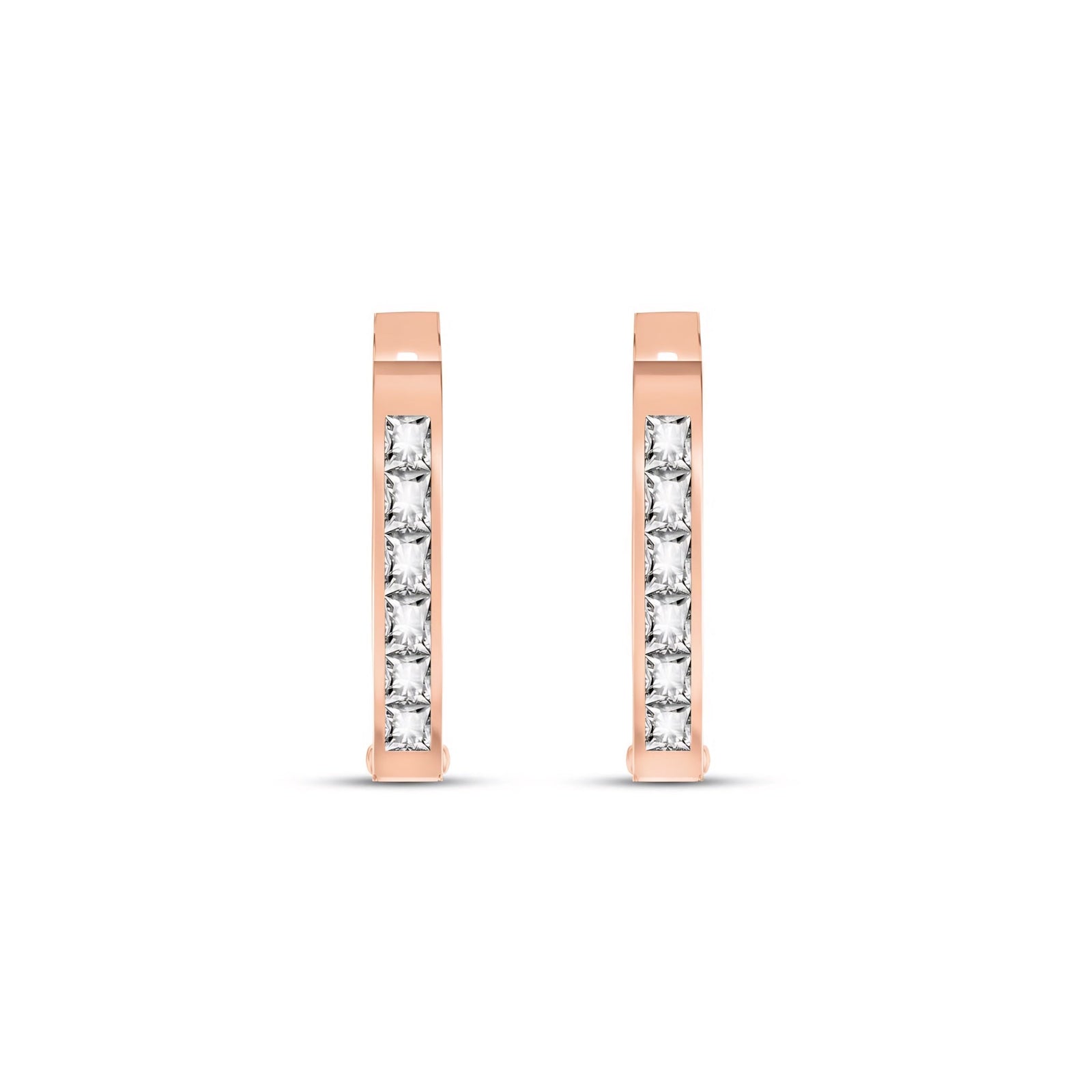 Rose Gold Heritage Earrings White Topaz 10K — Celestina