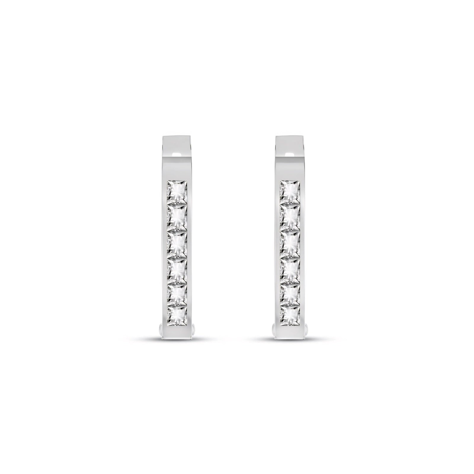 White Gold Heritage Earrings White Topaz 10K — Celestina