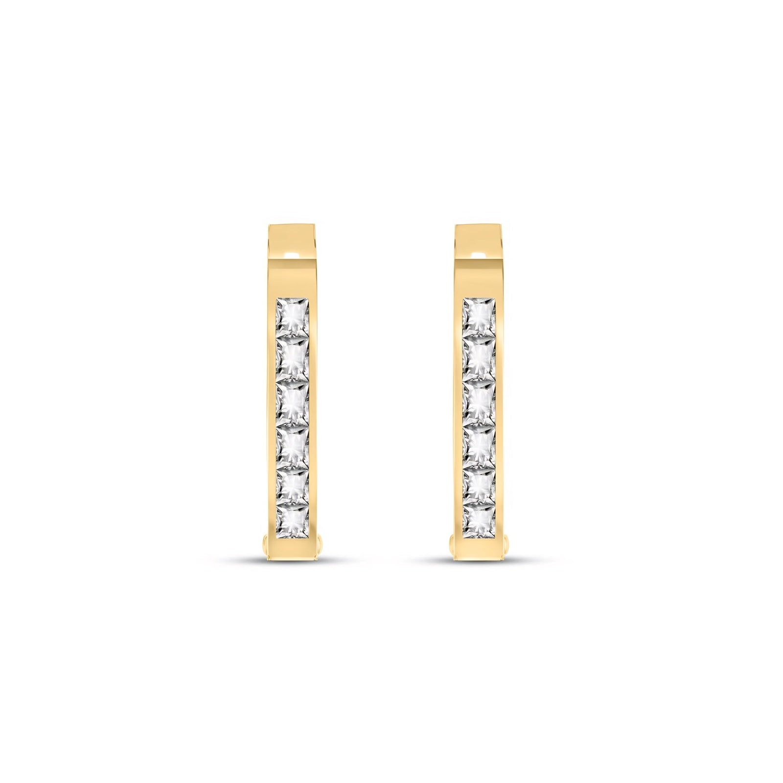 Yellow Gold Heritage Earrings White Topaz 10K — Celestina