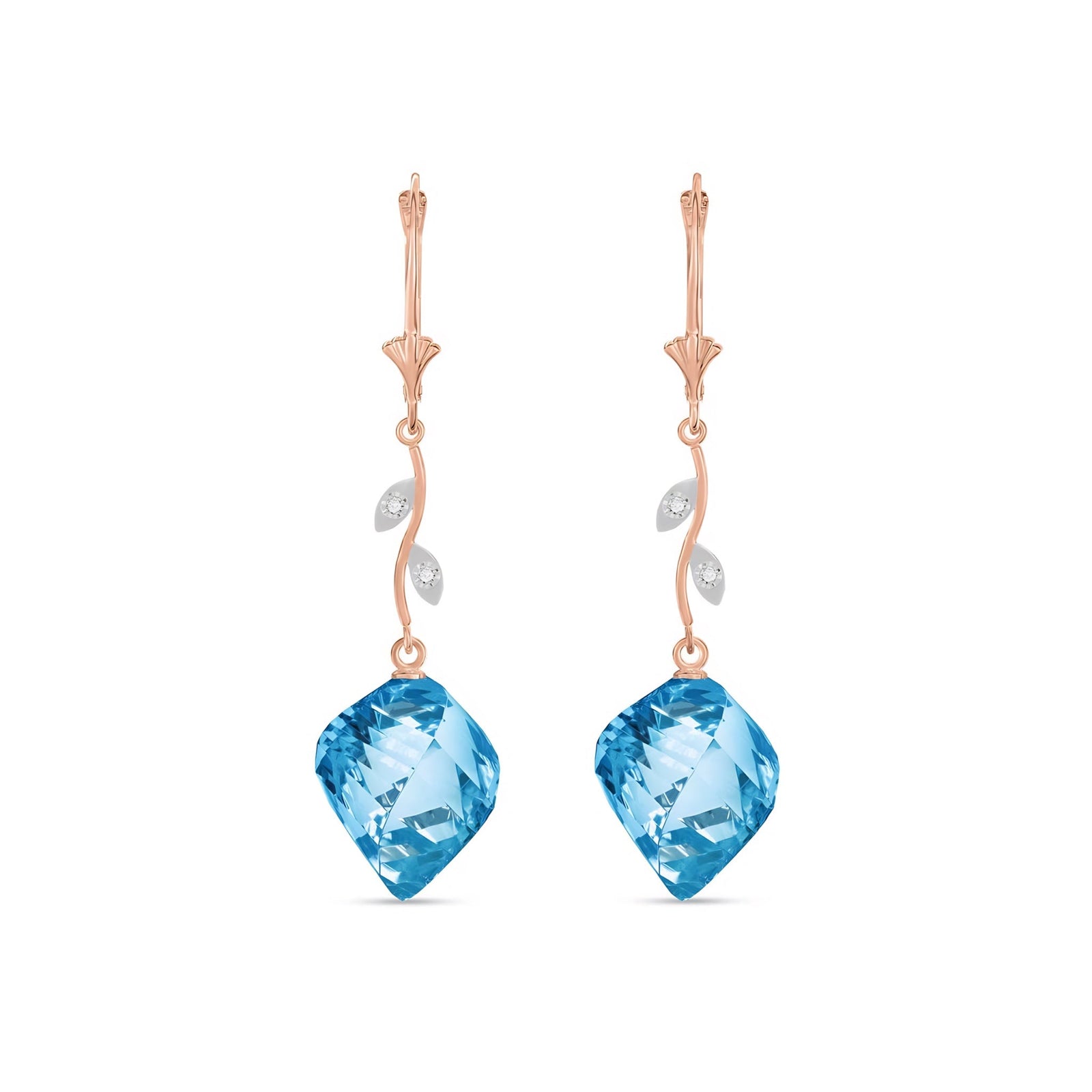 Rose Gold Earrings Spinel 10K — Norina