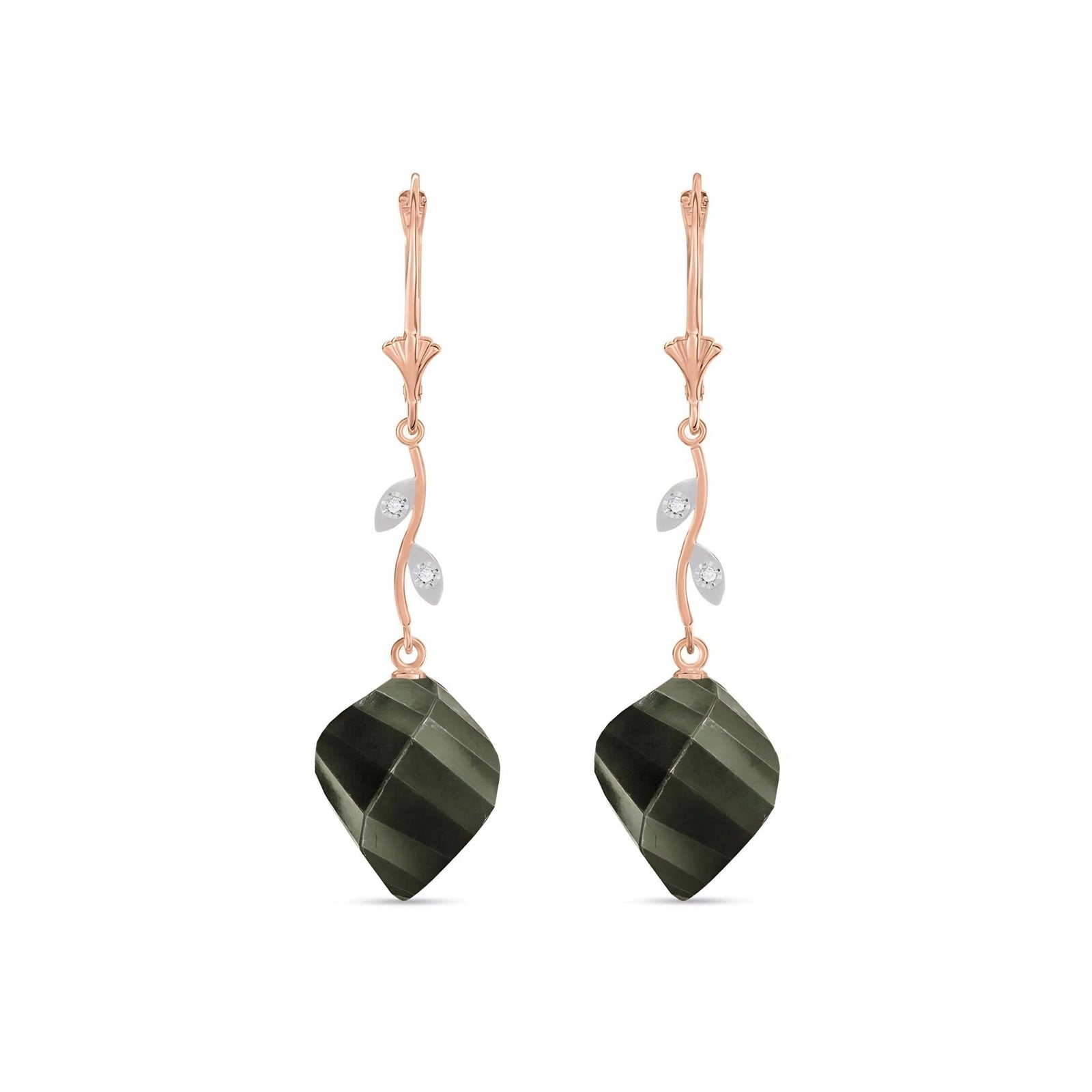 Rose Gold Earrings Spinel 10K — Norina