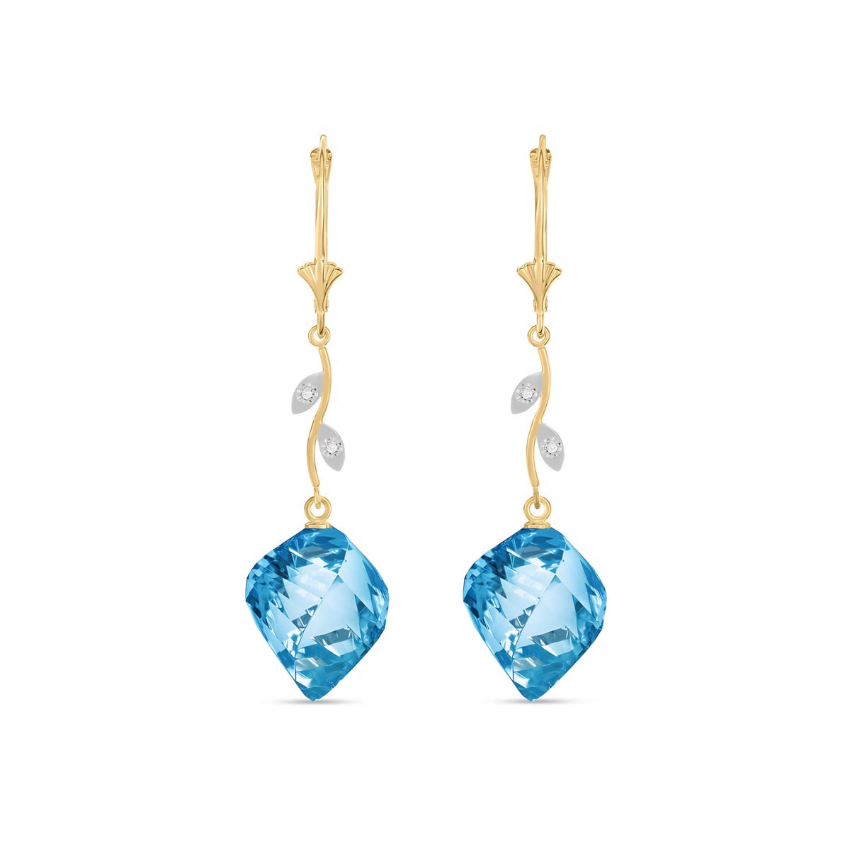 Yellow Gold Earrings Spinel 10K — Norina