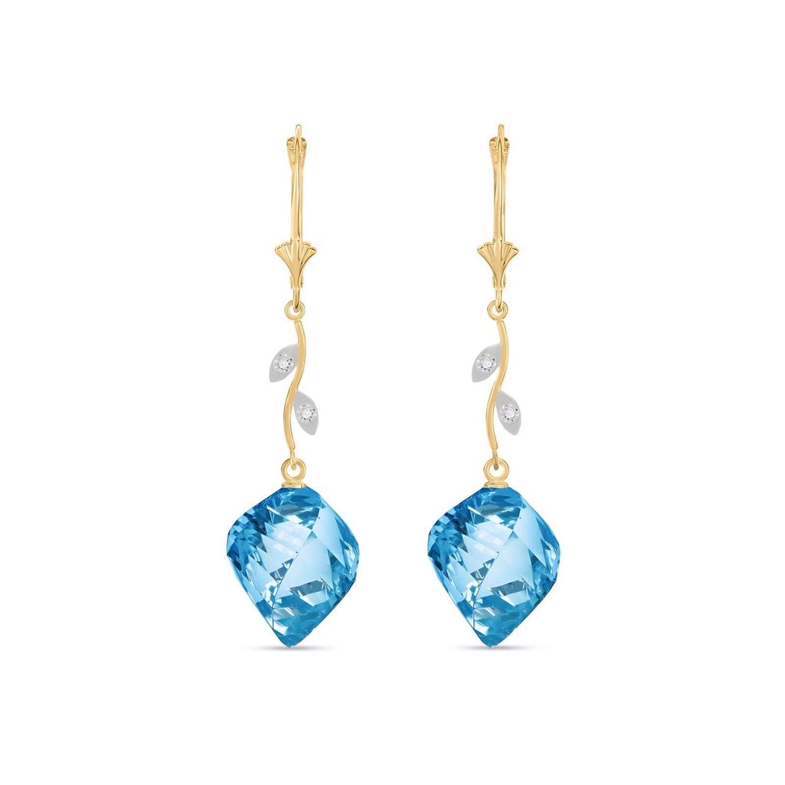 Yellow Gold Earrings Spinel 10K — Norina