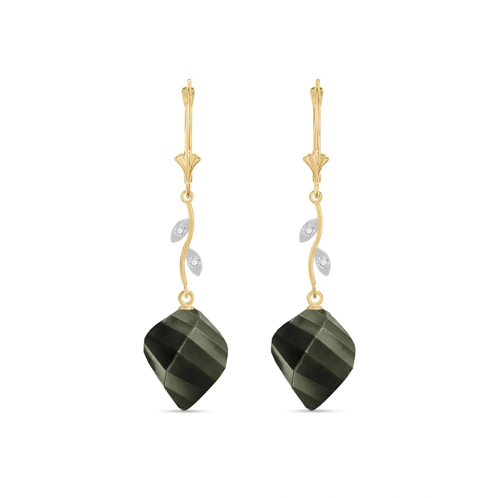 Yellow Gold Earrings Spinel 10K — Norina