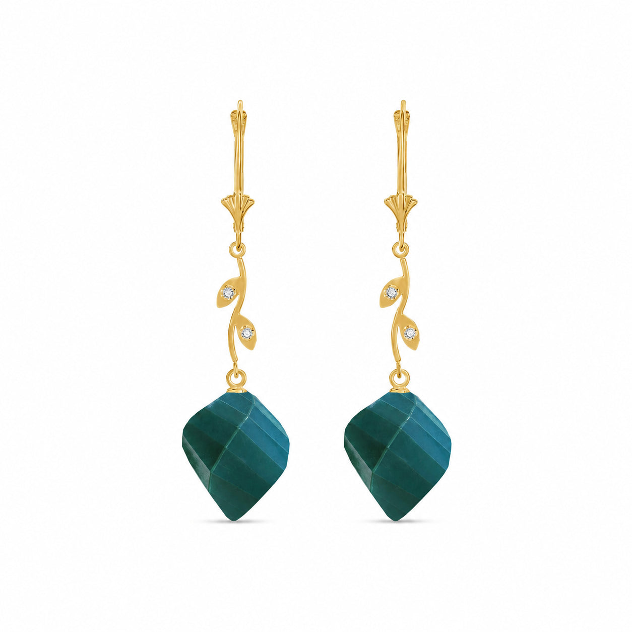 Yellow Gold Earrings Citrine 10K — Norina