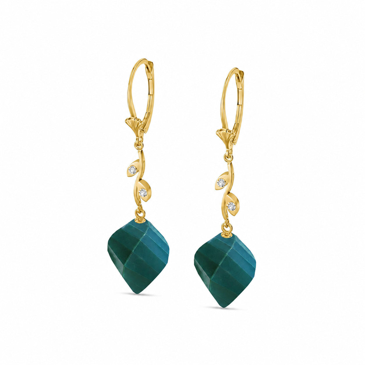 Yellow Gold Earrings Citrine 10K — Norina