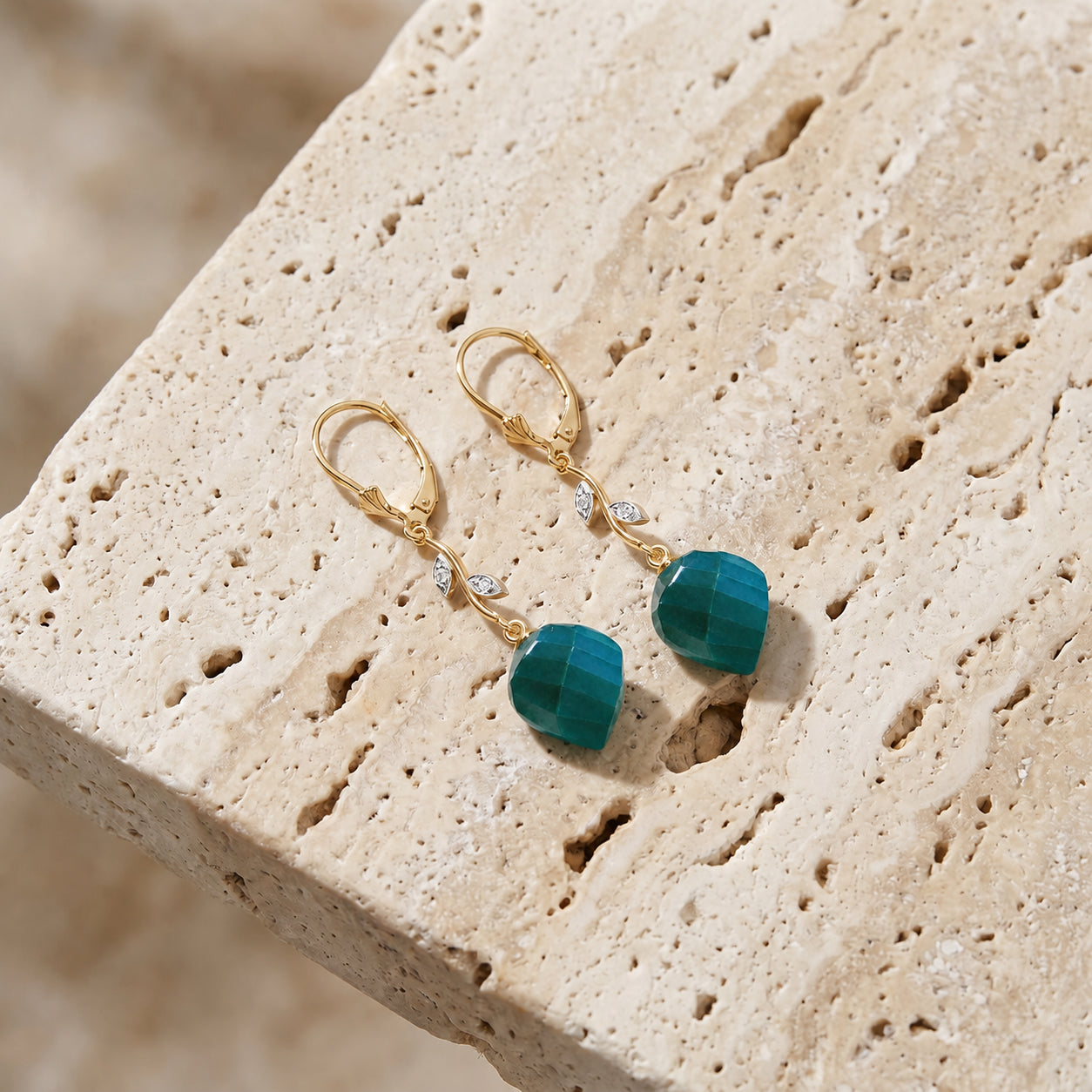 Yellow Gold Earrings Citrine 10K — Norina